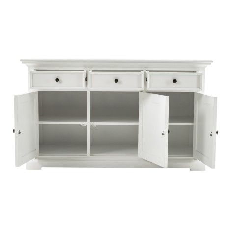 Halifax - Pure White Painted - Classic Sideboard - 3 Doors and 3 Drawers