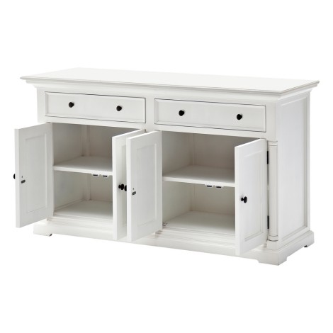 Halifax - Pure White Painted - Classic Sideboard - 4 Doors and 2 Drawers