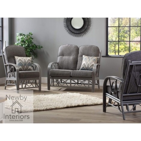 Bali 2 Seater Sofa & 2 Armchairs Grey Wash Rattan