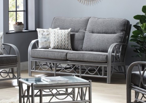 Desser - Bali - Grey Wash - Cane 3 Seater Sofa