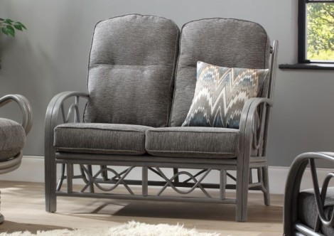 Desser - Bali - Grey Wash - Cane 2 Seater Sofa