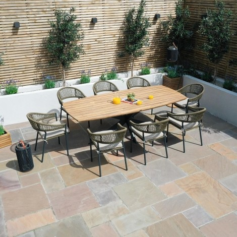 Bali 8 Seat Oval Dining Set