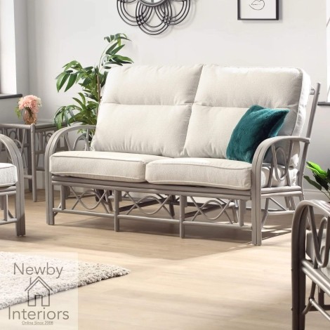 Bali 3 Seater Sofa Grey Wash Rattan