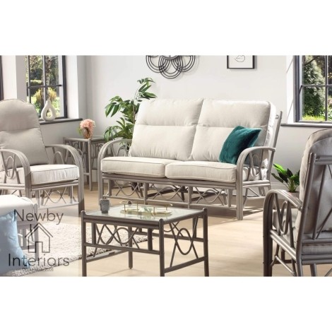 Bali 3 Seater Sofa & 2 Armchairs Grey Wash Rattan
