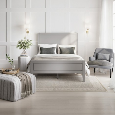 Bay Cement Grey King Size Bed