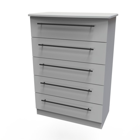 Beverley - Dusk Grey Chest of 5 Drawers