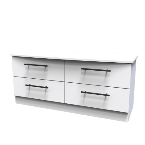 Beverley - White Matt 4 Drawers Bed Box