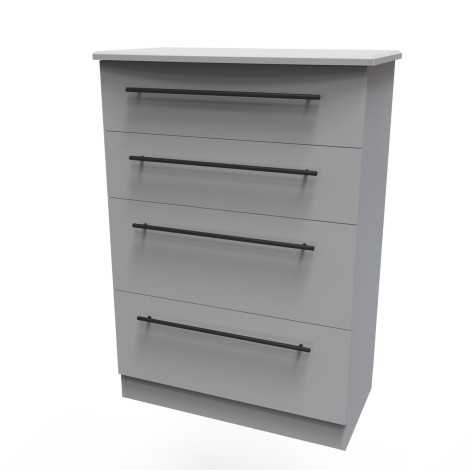 Beverley - Dusk Grey Chest of 4 Deep Drawers