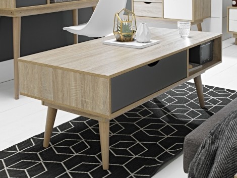 Scandi - Oak + Grey - Coffee Table