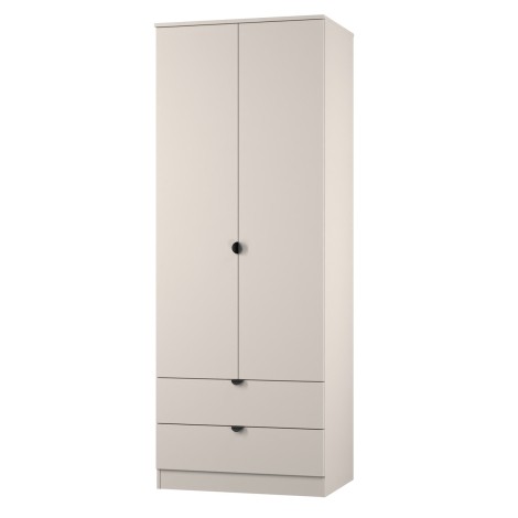 Bora - Kashmir Matt Tall 2ft6in 2 Drawers Double Wardrobe