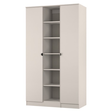 Bora - Kashmir Matt Triple 2 Door Wardrobe with Shelving