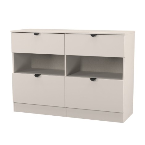 Bora - Kashmir Matt 4 Drawer Midi Chest With Shelf