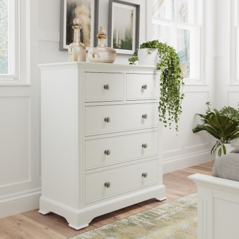 Ashley White Painted 2+3 Drawer Bedroom Chest