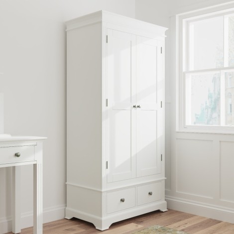 Ashley White Painted 2 Door 2 Drawer Wardrobe