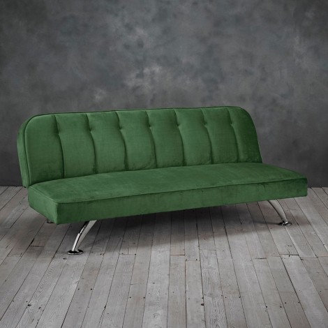 Brighton - Green Velvet - Sofa Bed 