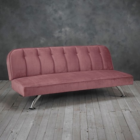 Brighton - Pink Velvet - Sofa Bed 