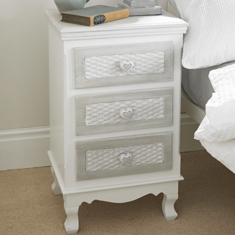 Brittany 3dr Bedside Cabinet