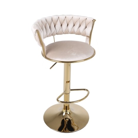 Camelia Cream & Gold Bar Stool
