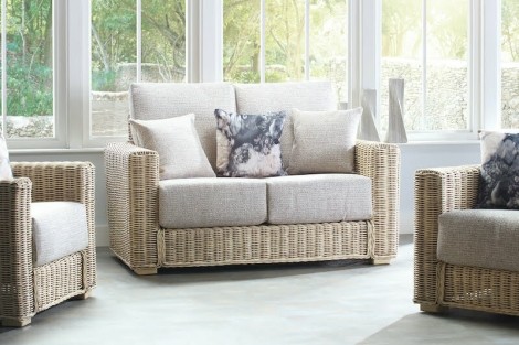 Desser - Burford - Natural Wash - Cane 2 Seater Sofa