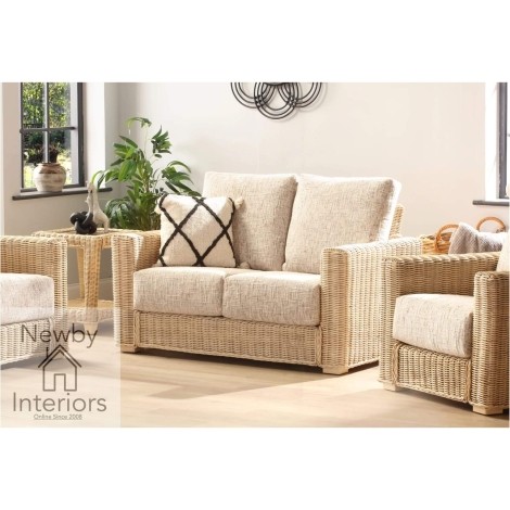 Burford 2 Seater Sofa Natural Wash Rattan