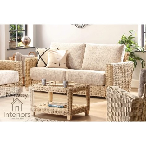 Burford 3 Seater Sofa Natural Wash Rattan