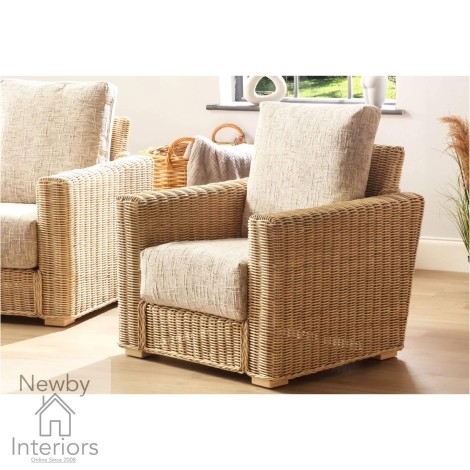 Burford Armchair Natural Wash Rattan