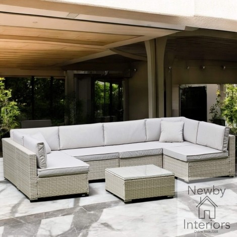 Eden Outdoor Rattan U Shape Corner Sofa Set