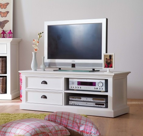 Halifax - Pure White Painted - Medium TV / Entertainment Unit