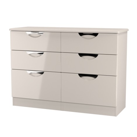 Camden - Midi Chest of 6 Drawers - Kashmir Gloss Front and Matt Base