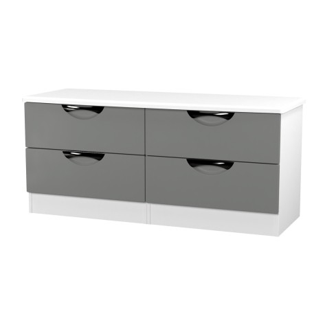 Camden - 4 Drawers Bed Box - Dust Grey Front and White Matt Base