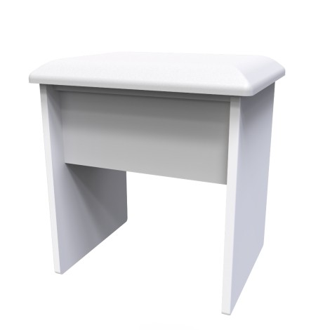 Camden - Dressing Table Stool / Vainty Stool - Kobe Pink Front and White Matt Base