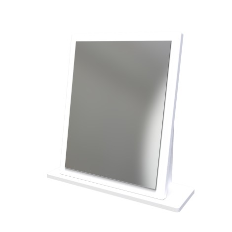 Camden - Small Mirror - Dust Grey Front and White Matt Base