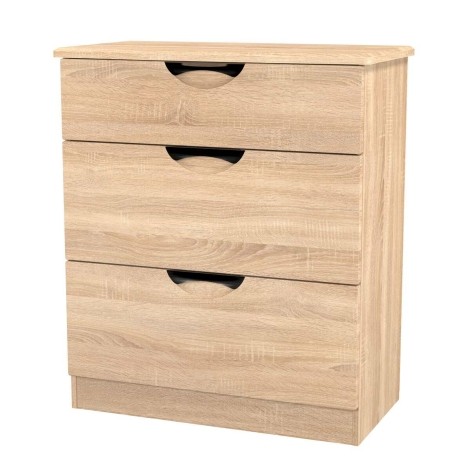 Camden - Bardolino Oak 3 Drawer Deep Chest