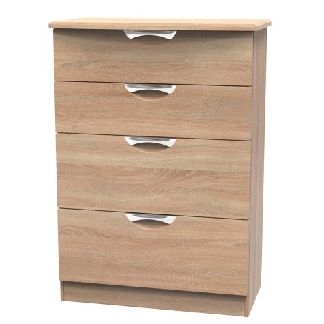 Camden - Bardolino Oak Chest of 4 Deep Drawers