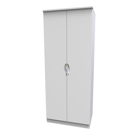 Camden - Grey Matt 2 Door Double Mirror Wardrobe