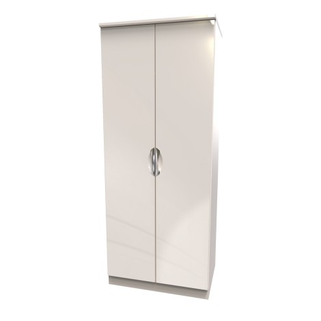 Camden - 2 Door Double Mirror Wardrobe - Kashmir Gloss Front and Matt Base