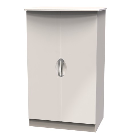 Camden - 2 Door Double Plain Midi Wardrobe - Kashmir Gloss Front and Matt Base