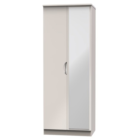Camden - Tall 2ft6in Mirrored Wardrobe - Kashmir Gloss Front and Matt Base