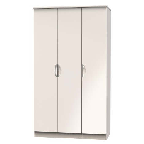 Camden - 3 Door Triple Tall Plain Wardrobe - Kashmir Gloss Front and Matt Base