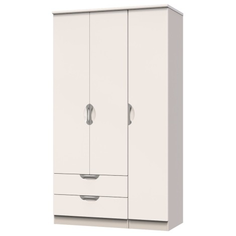 Camden - 3 Door 2 Drawer Triple Tall Plain Wardrobe - Kashmir Gloss Front and Matt Base