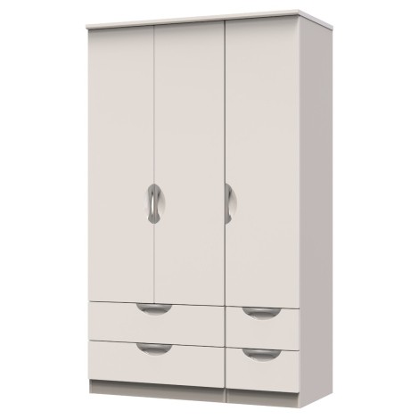 Camden - 3 Door 4 Drawer Triple Wardrobe - Kashmir Gloss Front and Matt Base