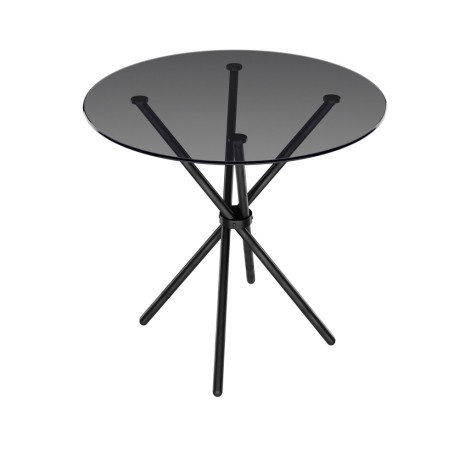 Casa Smoked Top / Black Legs Dining Tableacks