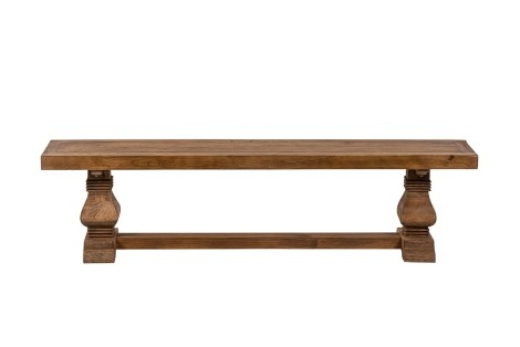 Cawood Elm Pine - Reclaimed - Lacquer finish - Pedestal Bench
