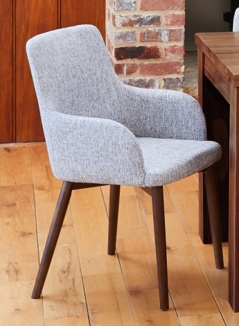 Walnut Light Grey Chair (Pack of two) CDR03M
