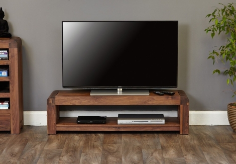 Baumhaus - Shiro - Walnut Low Widescreen TV Cabinet CDR09A
