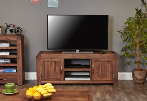 Shiro Walnut Widescreen Television Cabinet CDR09B