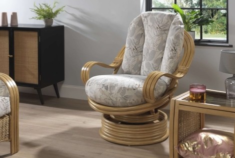 Desser, Centurion, Light Oak, Laminated Arm, Swivel Rocker Chair