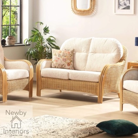 Centurion 2 Seater Sofa Light Oak Rattan
