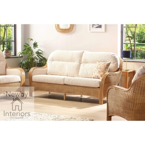 Centurion 3 Seater Sofa Light Oak Rattan