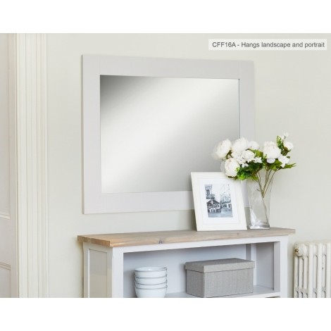 Baumhaus - Signature Grey - Grey Painted Rectangular Overmantel Mirror - 81cm-111cm CFF16A